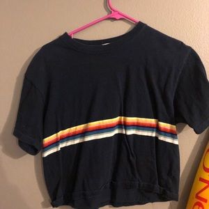 Blue t shirt with rainbow